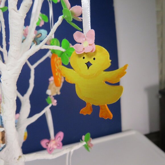 Spring Tree 16" tall Base 3 1/2" x 4" wide Hand Painted #2 - Picture 4 of 11